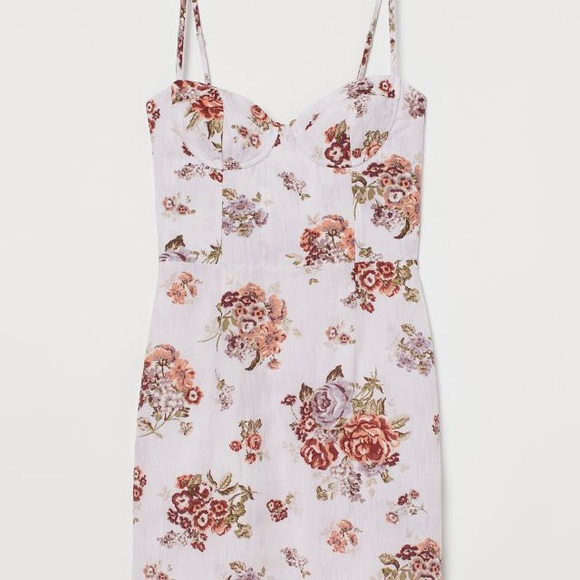 Floral print mini linen dress - Picture 9 of 16